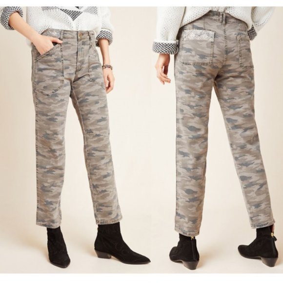 Anthropologie Mavis Camo Utility Pant Size 27 - Picture 2 of 6